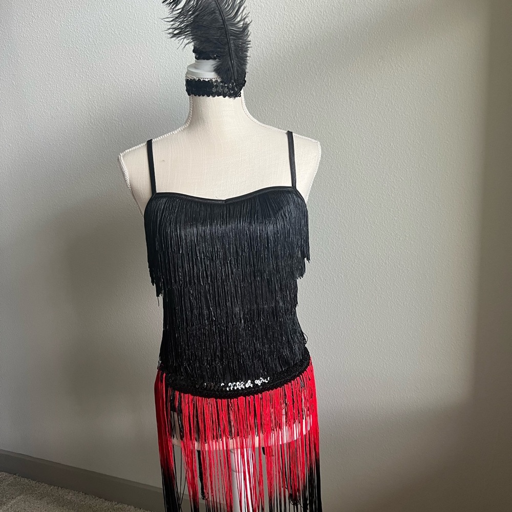 Halloween Flapper Shirt and Skirt Set Costume